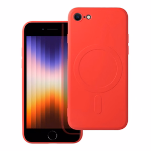 SILICONE MAG COVER puhelinkuori, yhteensopiva MagSafe-tekniikan kanssa, iPhone 7 / 8 / SE 2020 / SE 2022, punainen