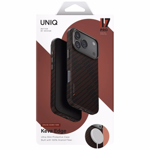 Uniq Keva EDGE Magclick Lataussuojakuori iPhone 17 Pro:lle - oranssi