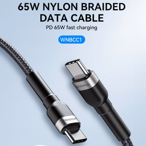 Wozinsky WNBCC1 USB-C / USB-C PD 65W kaapeli 1 m - musta