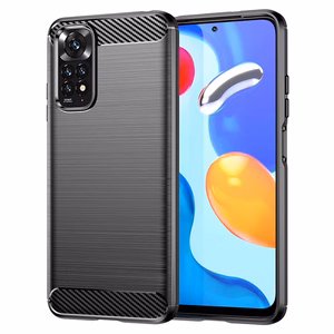 Carbon Suojakuori Xiaomi Redmi Note 11/Note 11S:lle musta