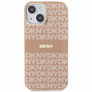 DKNY IML Mono ja Raita MagSafe Suojakuori iPhone 15 Plus / 14 Plus:lle - vaaleanpunainen