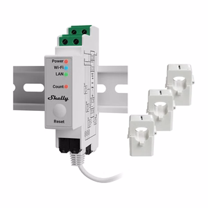 Shelly PRO 3EM 120A 3-vaihe WiFi/Bluetooth/Matter sähkömittari