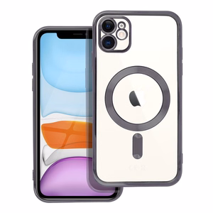Suojakuori iPhone 11:lle Electro Mag Cover yhteensopiva MagSafen kanssa musta