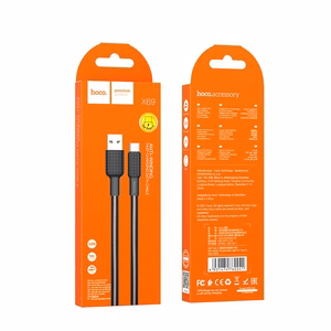 Hoco USB-A - USB-C -kaapeli 3A 1 m X69 mustavalkoinen