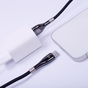 Forever Sleek cable USB - USB-C 1,0 m 3A black