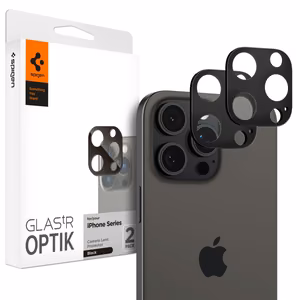 Spigen Optik.tR kameransuoja iPhone 14 Pro / Pro Max / 15 Pro / Pro Max / 16 Pro / Pro Max - musta 2 kpl