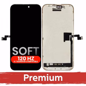LCD-näyttö iPhone 16 Pro Maxille, musta (SOFT OLED / Stable 120Hz / Premium) *itsediagnosoitava*