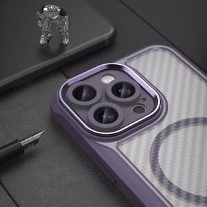 Leading Series MagSafe Silikoninen Suojakuori iPhone 16 Pro:lle - Violetti