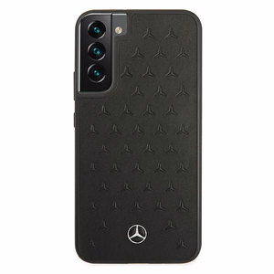 Mercedes Nahka Tähdet kuvio Kotelo Samsung Galaxy S22+ - musta
