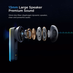 TWS Joyroom JR-TC1 IceLens Series wireless headphones with LED lights - white