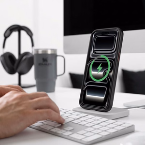 Tech-Protect MagCam MagSafe suojakuori malleille iPhone 18 Pro Max / 17 Pro Max, mattamusta ja punainen