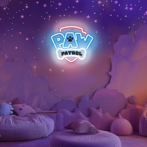 Riippuva neon LED Paw Patrol pleksilasilla - Logo OW-130146