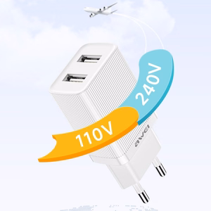 Laturi Awei C15-EU 10W 2xUSB-A valkoinen