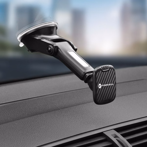 Magneettinen auton puhelinteline Forcell F-Grip Carbon H-CT327 tuulilasi / kojelauta musta