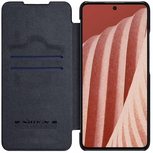 Nillkin Qin nahkainen holsteri tapauksessa Samsung Galaxy A73 musta