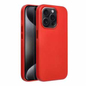 Case Leather Mag Cover (MagSafe) for iPhone 15 Pro red