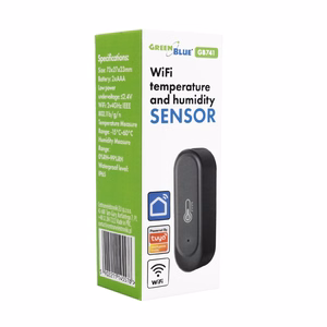 GreenBlue GB741 – Wi-Fi-lämpötila- ja kosteusanturi ulkokäyttöön, IP65, 3,0 V, 2× LR03