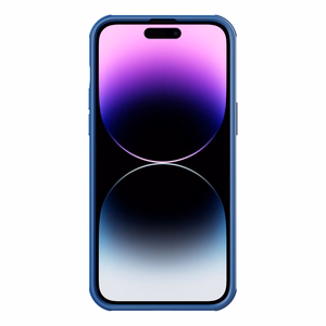 Nillkin CamShield S suojakuori iPhone 14 Pro Max:lle panssaroitu kuori kameransuojalla sininen