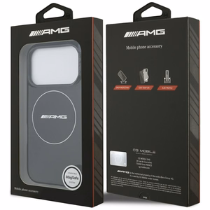 AMG Double Layer Transparent Smocked MagSafe -suojakuori iPhone 17 Pro - musta