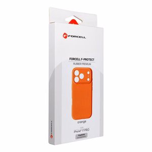Suojakuori iPhone 17 Pro / 18 Pro (matala kamerareunus) Forcell F-Protect Rubber Premium, MagSafe-yhteensopiva, oranssi