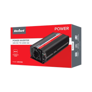REBEL 24 V–230 V -invertteri, 500 W, saksalainen F-tyypin pistorasia