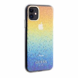 Guess IML Faceted Mirror Disco Iridescent -suojakuori iPhone 11 / Xr:lle - monivärinen