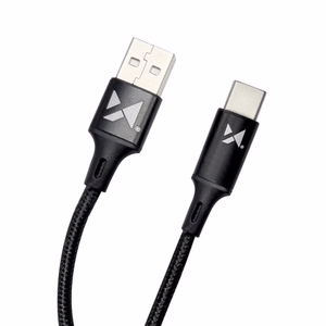 USB-kaapeli Wozinsky WUC-C1B musta Type-C 100cm