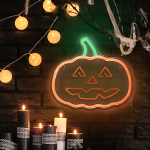 Neon PLEXI LED HAPPY PUMPKIN oranssi vihreä FPNE10 Forever Light