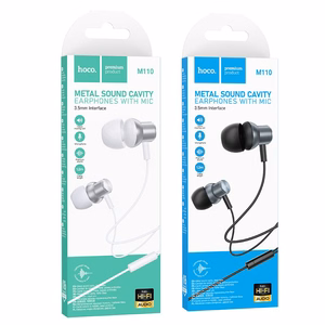 Hoco M110 langalliset nappikuulokkeet Jack 3,5mm - harmaa