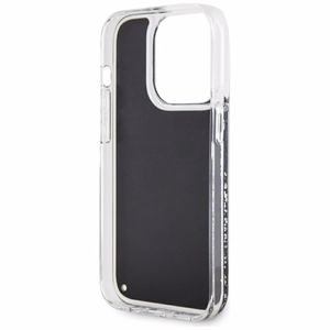 Guess GUHCP14LLCSGSGK iPhone 14 Pro 6.1" musta/musta hardcase Liquid Glitter Marble
