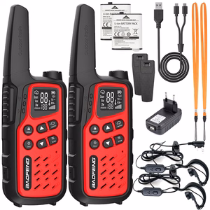Baofeng BF-T25E – käsiradiopuhelin, punaiset, 2 kpl sarja