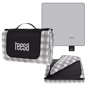 TEESA-eristetty piknikhuopa 200 x 200 cm, harmaaruutuinen