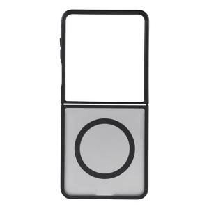 Musta 4sF-S Acrylic -suojakuori MagSafe-tuella Samsung Galaxy Z Flip8 -mallille