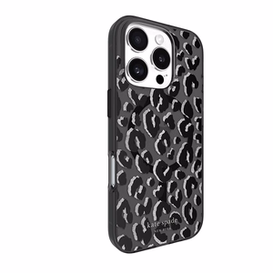 MagSafe-yhteensopiva Kate Spade New York Black City Leopard -suojakuori Apple iPhone 16 Prolle