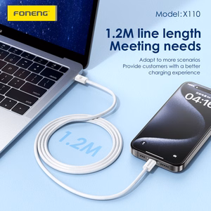 Foneng Kaapeli X110 - Type C - Type C - PD 60W 3A 1,2 metriä valkoinen