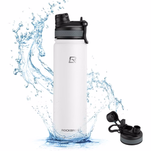 Rockbros 35210029006 lämpöeristetty pyöräjuomapullo 650 ml - valkoinen
