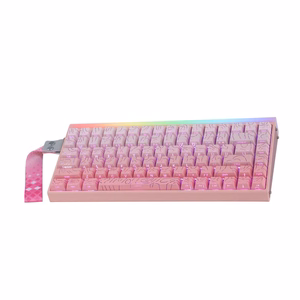 HERO84 HE PINK+Gradient+Contour Dragon King RGB AULA gasket näppäimistö