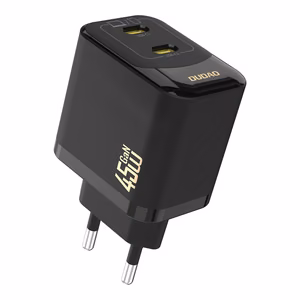 Dudao A28PEU PD 45W GaN 2xUSB seinälaturi - musta