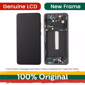 LCD-näyttö yhteensopiva Samsung G990 S21 FE kehyksellä / Lavender / (Renewed: Telemax)