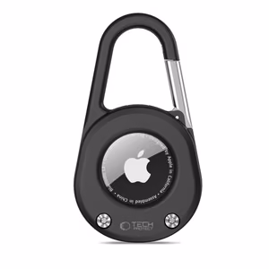 Tech-Protect Slidelock Karabiinihihna Suojakuori Apple AirTag 1/2:lle - musta