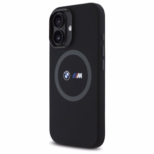 BMW M Silikoninen Printed Ring MagSafe suojakuori iPhone 16:lle - musta