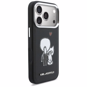 Karl Lagerfeld Karl & Choupette Back Logo MagSafe Suojakuori iPhone 17 Prolle - Musta