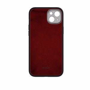 Moshi Napa suojakuori iPhone 14 Plus -laitteelle, MagSafe-yhteensopiva, vegaaninahkainen, Midnight Black -värinen