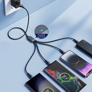 Joyroom Multi-Use Series S-A18 4in1 USB-A - USB-C / USB-C / Lightning / micro USB Kaapeli 1.2m - musta