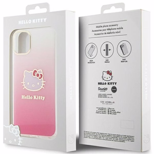 Hello Kitty IML Gradient Electrop Kitty Head suojakuori iPhone 11 / Xr:lle - vaaleanpunainen