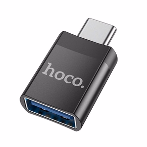 Sovitin Hoco UA17 Type-C USB-A musta