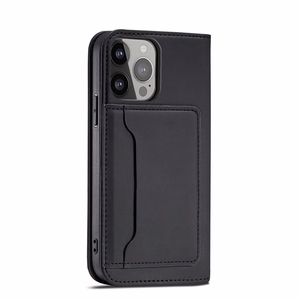 Magnet Card Suojakuori Samsung Galaxy S23+:lle - läppäkuori lompakko jalusta musta