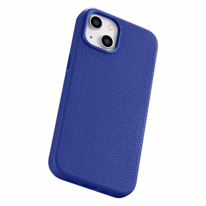 iCarer Litchi Premium Nahkakotelo iPhone 14 Magneettinen nahkakotelo MagSafe tumman sininen (WMI14220709-DB)