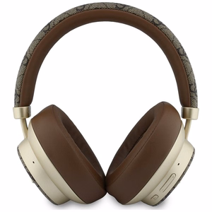 Wireless headphones Guess ENC 4G Gold Script Metal brown
