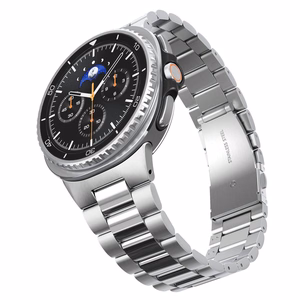 Spigen Modern Fit -hihna Galaxy Watch 8 / Classic (40 / 44 / 46mm) hopeinen